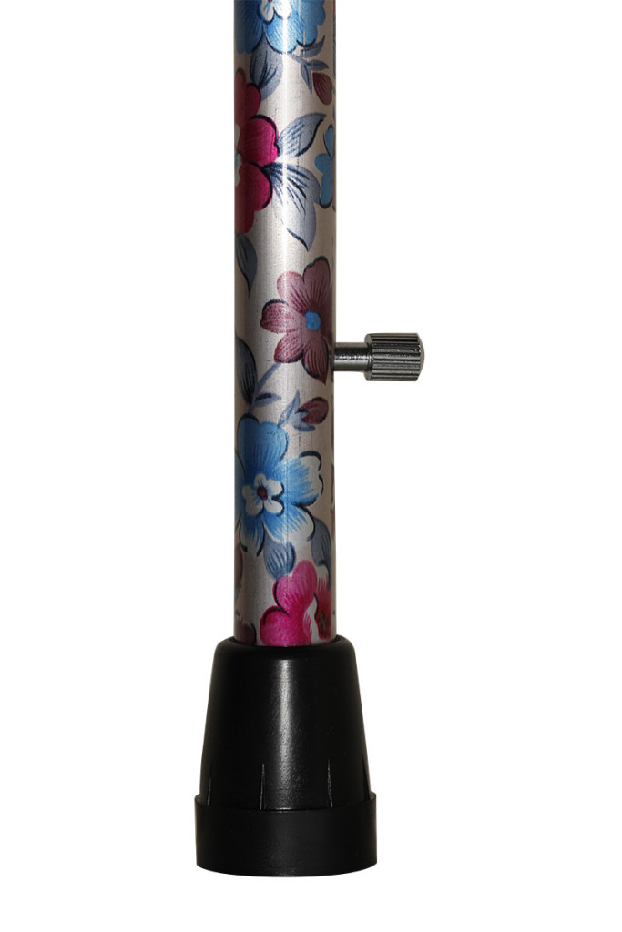 Escort Handle Floral Adjustable Walking Stick