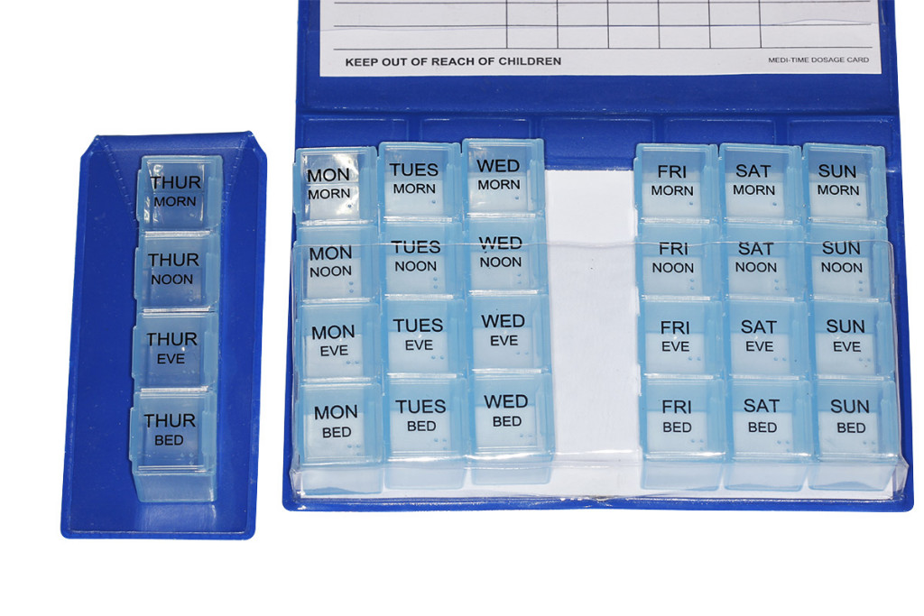 Medi-Time Weekly Medication Organiser with one day pouch